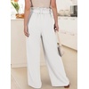 image:imageANRABESS Womens Palazzo Wide Leg High Waisted Flowy Lounge Work PantsWhite