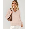 image:imageANRABESS Womens Quarter Zip Fall Lightweight SweatersAlmond