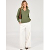 image:imageANRABESS Womens Quarter Zip Fall Lightweight SweatersArmy Green