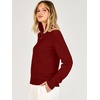 image:imageANRABESS Womens Quarter Zip Fall Lightweight SweatersBrick Red