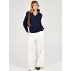 image:imageANRABESS Womens Quarter Zip Fall Lightweight SweatersNavy Blue