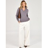 image:imageANRABESS Womens Quarter Zip Fall Lightweight SweatersNutmeg