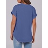 image:imageANRABESS Womens Short Sleeve Henley Tops Summer Shirts Dressy Casual BlouseBlue