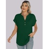 image:imageANRABESS Womens Short Sleeve Henley Tops Summer Shirts Dressy Casual BlouseDark Green