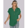 image:imageANRABESS Womens Short Sleeve Henley Tops Summer Shirts Dressy Casual BlouseGreen