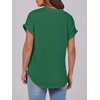 image:imageANRABESS Womens Short Sleeve Henley Tops Summer Shirts Dressy Casual BlouseGreen