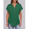 image:imageANRABESS Womens Short Sleeve Henley Tops Summer Shirts Dressy Casual BlouseGreen