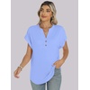 image:imageANRABESS Womens Short Sleeve Henley Tops Summer Shirts Dressy Casual BlouseLight Blue