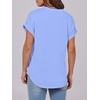 image:imageANRABESS Womens Short Sleeve Henley Tops Summer Shirts Dressy Casual BlouseLight Blue