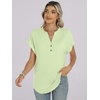 image:imageANRABESS Womens Short Sleeve Henley Tops Summer Shirts Dressy Casual BlouseLight Green