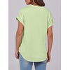 image:imageANRABESS Womens Short Sleeve Henley Tops Summer Shirts Dressy Casual BlouseLight Green