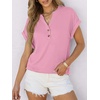 image:imageANRABESS Womens Short Sleeve Henley Tops Summer Shirts Dressy Casual BlousePink
