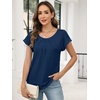 image:imageANRABESS Womens Short Sleeve Pleated T ShirtsBlue