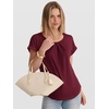 image:imageANRABESS Womens Short Sleeve Pleated T ShirtsBurgundy