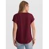 image:imageANRABESS Womens Short Sleeve Pleated T ShirtsBurgundy