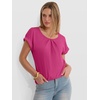 image:imageANRABESS Womens Short Sleeve Pleated T ShirtsHot Pink