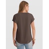 image:imageANRABESS Womens Short Sleeve Pleated T ShirtsLight Brown