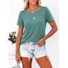 image:imageANRABESS Womens Striped Boat Neck Tops Short Sleeve TShirtsGreen