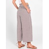 image:imageANRABESS Womens Striped Gingham Palazzo Cropped Pants with PocketsBrown White Stripe