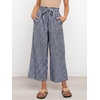 image:imageANRABESS Womens Striped Gingham Palazzo Cropped Pants with PocketsNavy Blue White Plaid