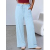 image:imageANRABESS Womens Striped Wide Leg Lounge PantsBlue White Stripe