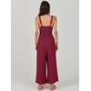 image:imageANRABESS Womens Summer Linen Wide Leg Sleeveless JumpsuitsFuchsia