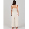 image:imageANRABESS Womens Summer Linen Wide Leg Sleeveless JumpsuitsWhite