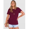 image:imageANRABESS Womens Summer Waffle Knit TopsDark Fuchsia