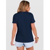 image:imageANRABESS Womens Summer Waffle Knit TopsNavy Blue