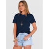 image:imageANRABESS Womens Summer Waffle Knit TopsNavy Blue