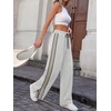 image:imageANRABESS Womens Sweatpants Wide Leg Striped Track PantsGrey