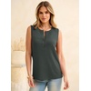 image:imageANRABESS Womens Tank Top Waffle Knit Henley Sleeveless ShirtsArmy Green