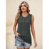 image:imageANRABESS Womens Tank Top Waffle Knit Henley Sleeveless ShirtsArmy Green