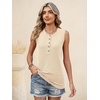 image:imageANRABESS Womens Tank Top Waffle Knit Henley Sleeveless ShirtsBeige