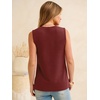 image:imageANRABESS Womens Tank Top Waffle Knit Henley Sleeveless ShirtsBirck Red