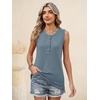image:imageANRABESS Womens Tank Top Waffle Knit Henley Sleeveless ShirtsDusty Blue