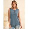 image:imageANRABESS Womens Tank Top Waffle Knit Henley Sleeveless ShirtsDusty Blue