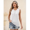 image:imageANRABESS Womens Tank Top Waffle Knit Henley Sleeveless ShirtsWhite