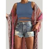 image:imageANRABESS Womens Tank Tops Summer Sexy Cutout Going Out Crop TopsBlue