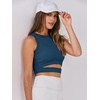 image:imageANRABESS Womens Tank Tops Summer Sexy Cutout Going Out Crop TopsDeep Blue