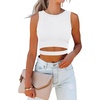 image:imageANRABESS Womens Tank Tops Summer Sexy Cutout Going Out Crop TopsWhite
