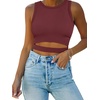 image:imageANRABESS Womens Tank Tops Summer Sexy Cutout Going Out Crop TopsWine Red