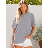 image:imageANRABESS Womens Tops Oversized T ShirtsCharcoal Heather