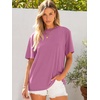 image:imageANRABESS Womens Tops Oversized T ShirtsDark Pink