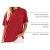 image:imageANRABESS Womens Tops Oversized T ShirtsRed