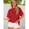image:imageANRABESS Womens Tops Oversized T ShirtsRed