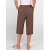 image:imageANRABESS Womens Wide Leg Capri Pants Summer Casual Beach CaprisBrown