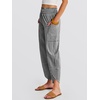 image:imageANRABESS Womens Wide Leg Palazzo Capri Barrel Pants Black White Plaid XL