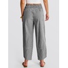 image:imageANRABESS Womens Wide Leg Palazzo Capri Barrel Pants Black White Plaid XL