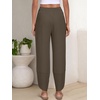 image:imageANRABESS Womens Wide Leg Palazzo Capri Barrel Pants Coffee XXL